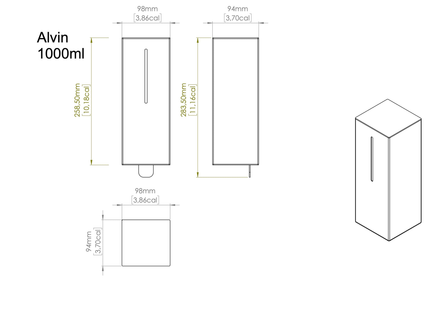 Weißer ALVIN Seifenspender