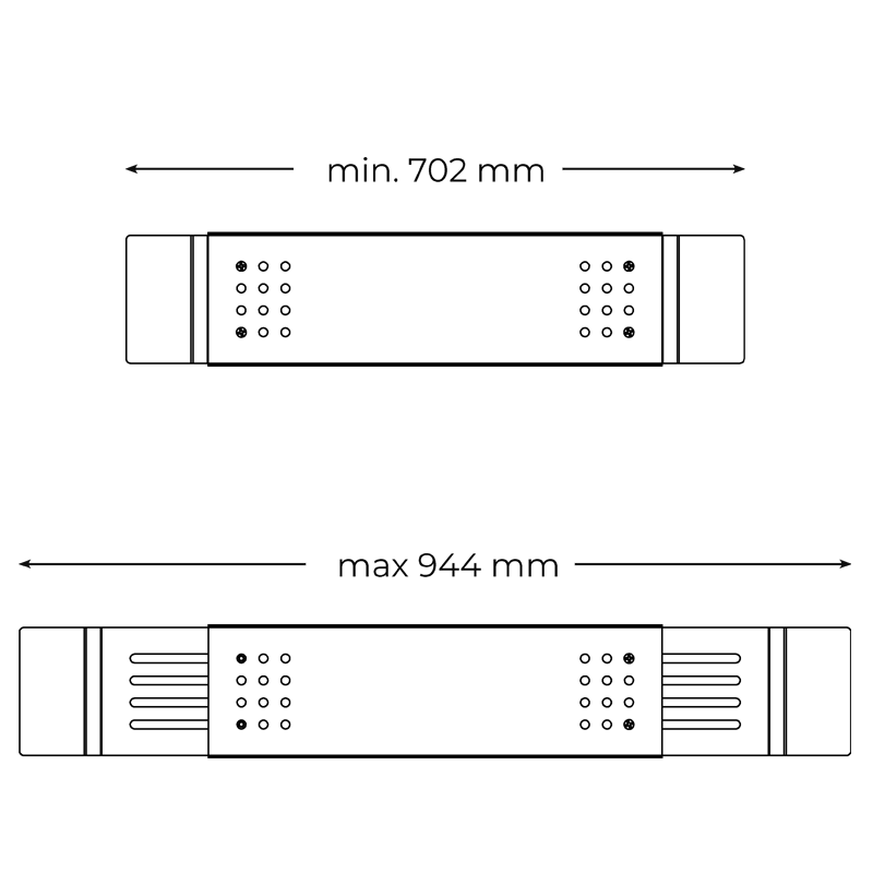 Schwarze AMMOS Badewannenablage
