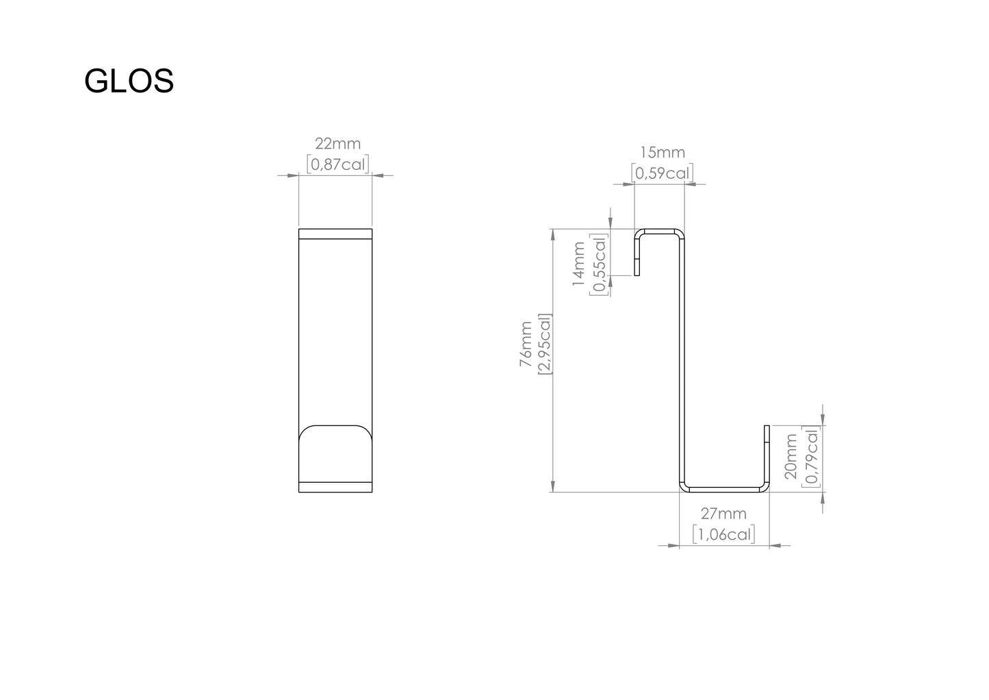 Weißer GLOSS Duschkabinen Aufhänger (2er-Set)