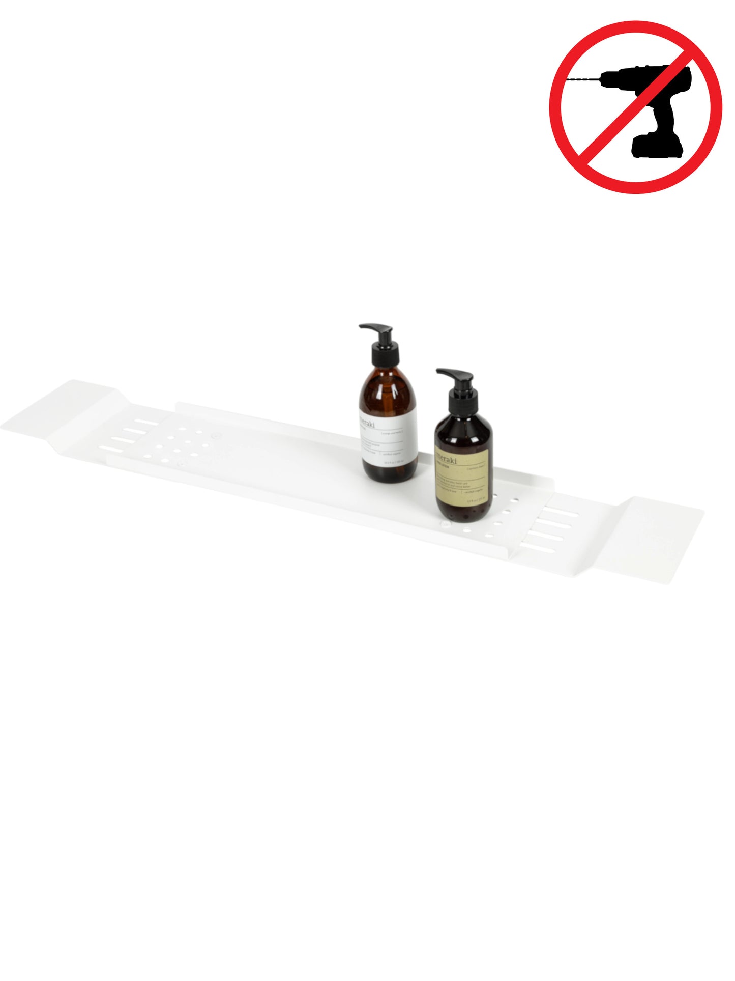 Weiße AMMOS Badewannenablage