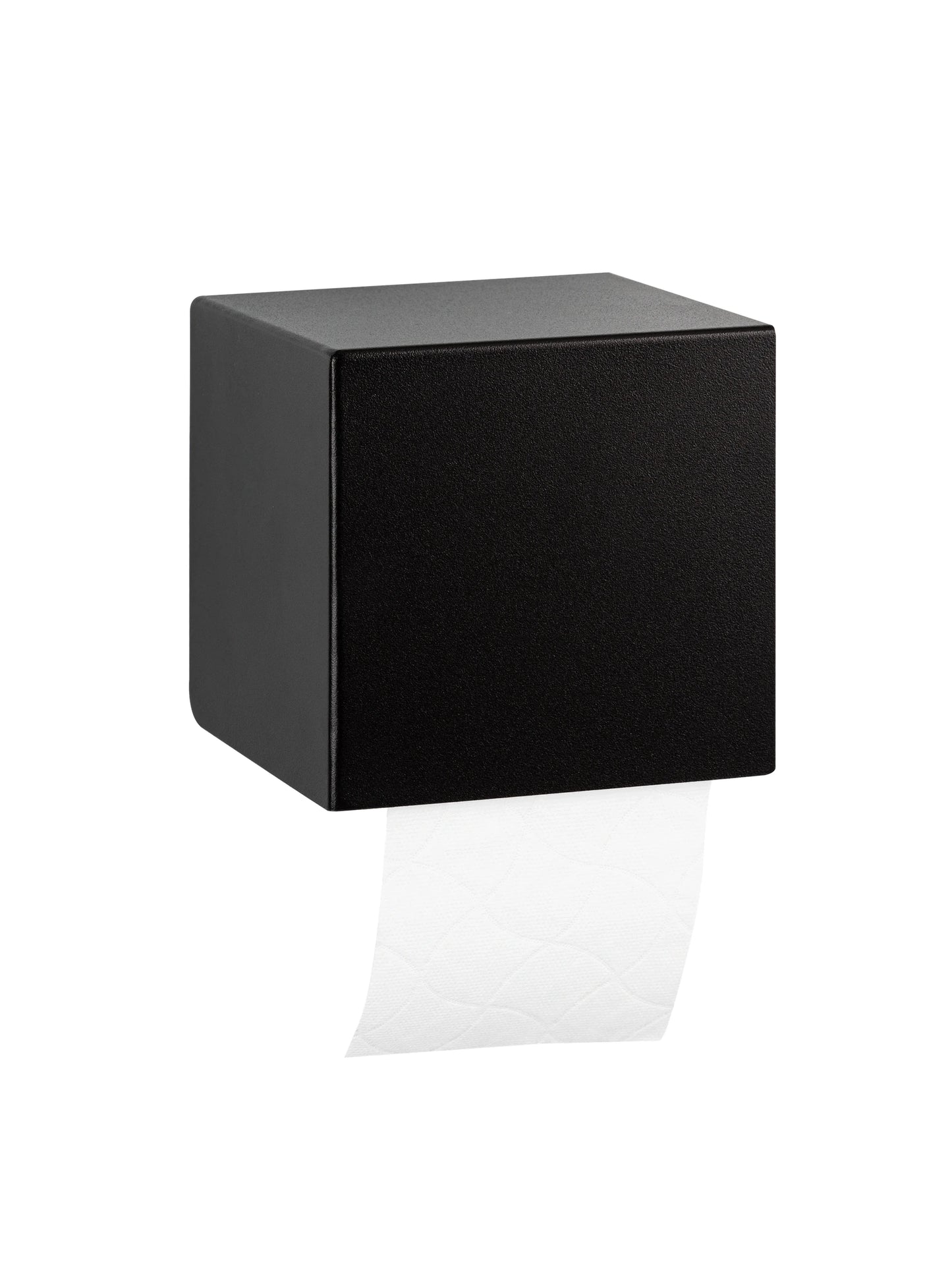 CUBO schwarzer Toilettenpapierhalter mit Ablage
