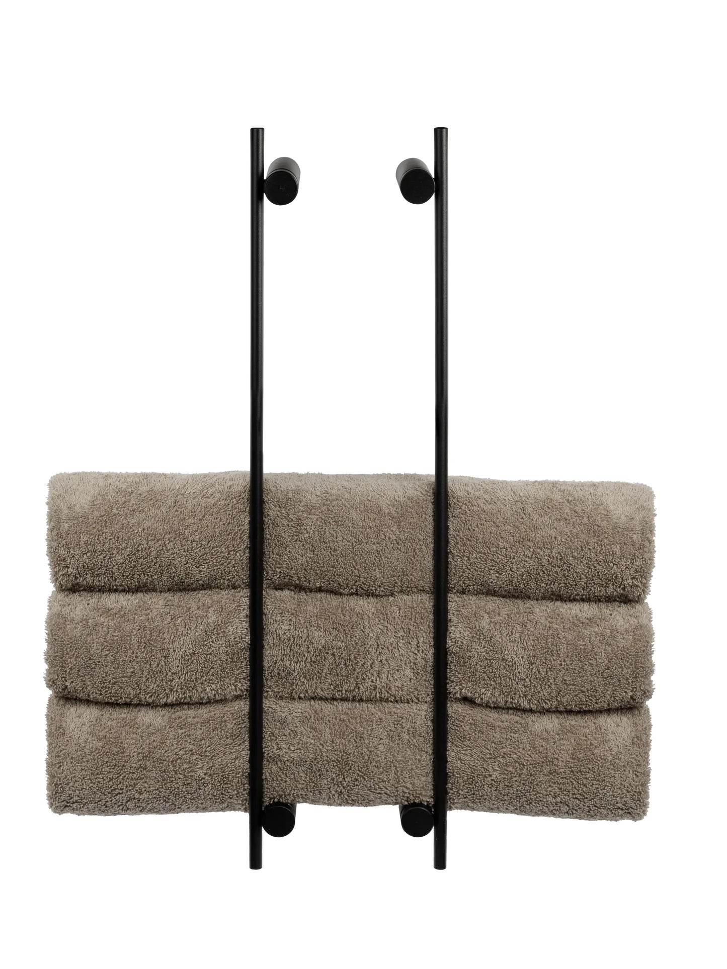 Schwarze Ablage für Handtuchrollen LUVIA