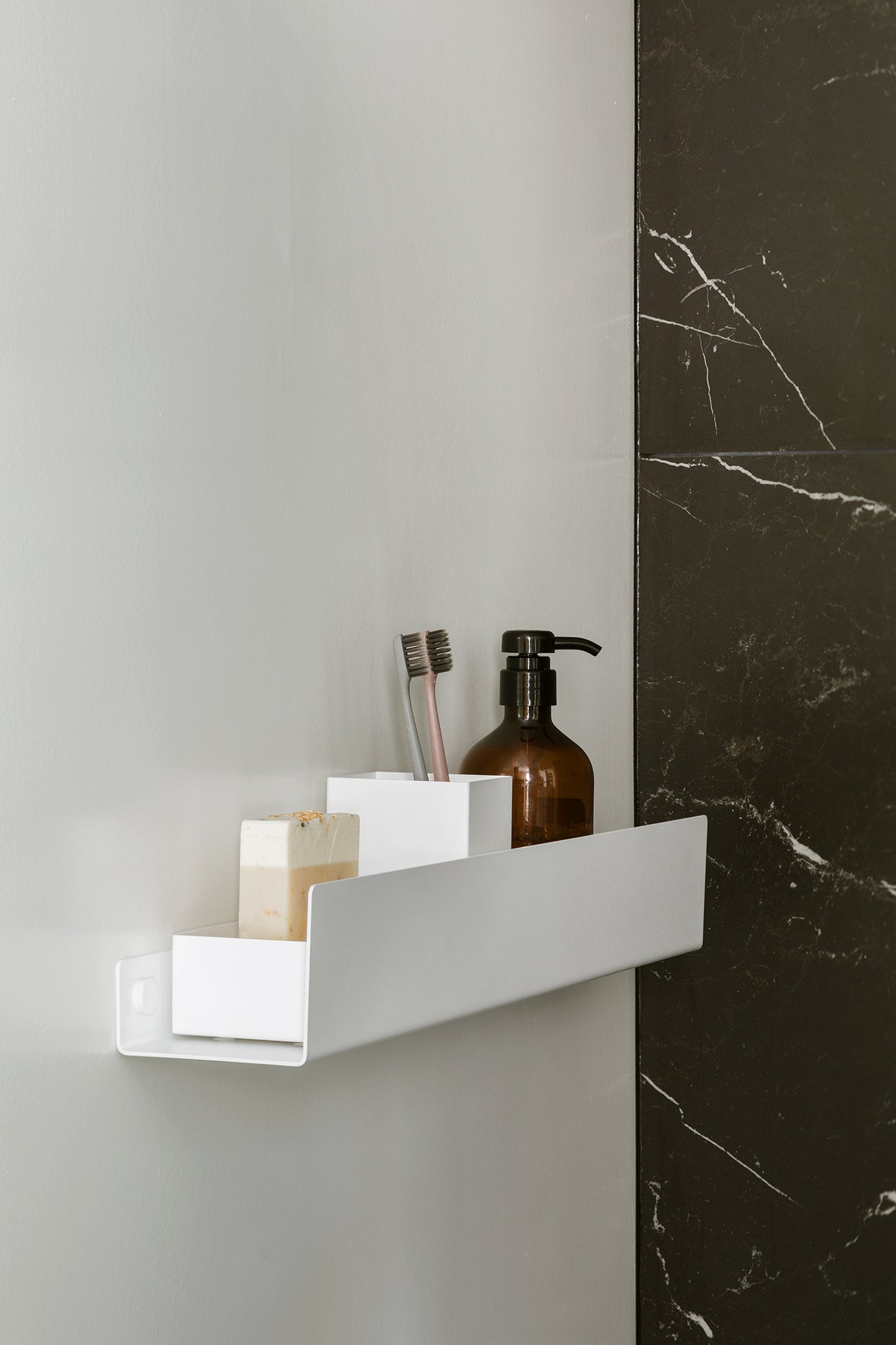 Weiße DOCIA Duschablage