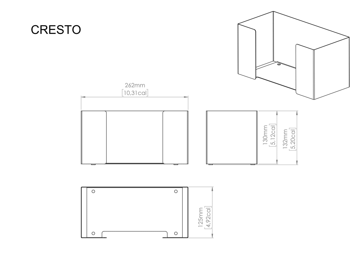 Gebürsteter Edelstahl CRESTO Handtuchspender