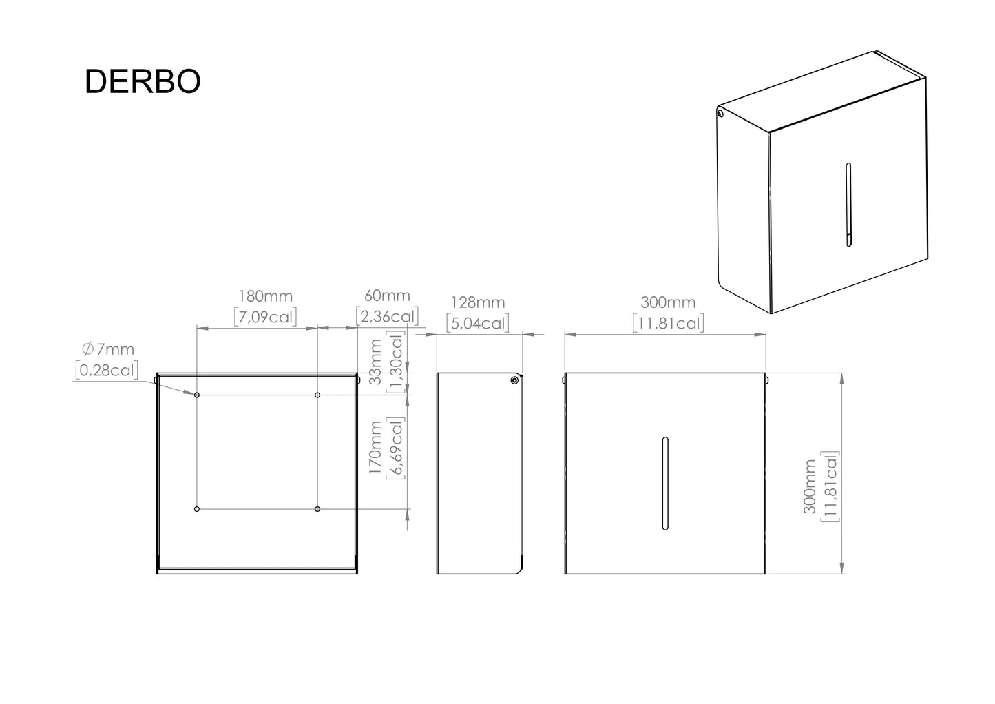 Beiger DERBO Papierhandtuchspender