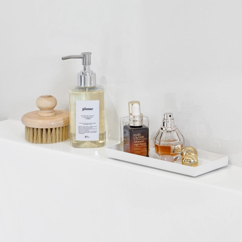 Weißes LARS SMALL Badezimmer-Tablett