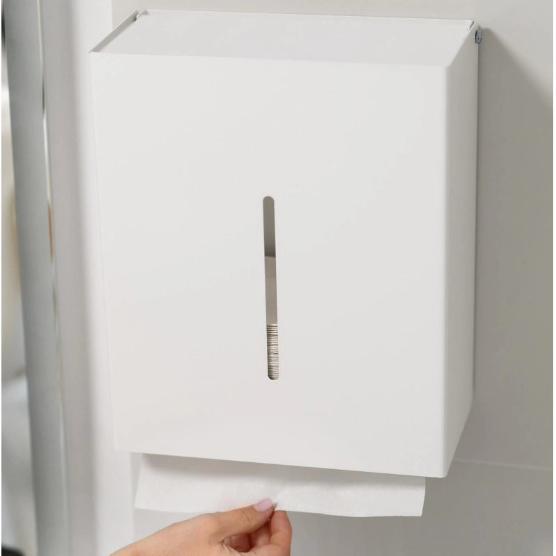 Weißer DERBO Papierhandtuchspender