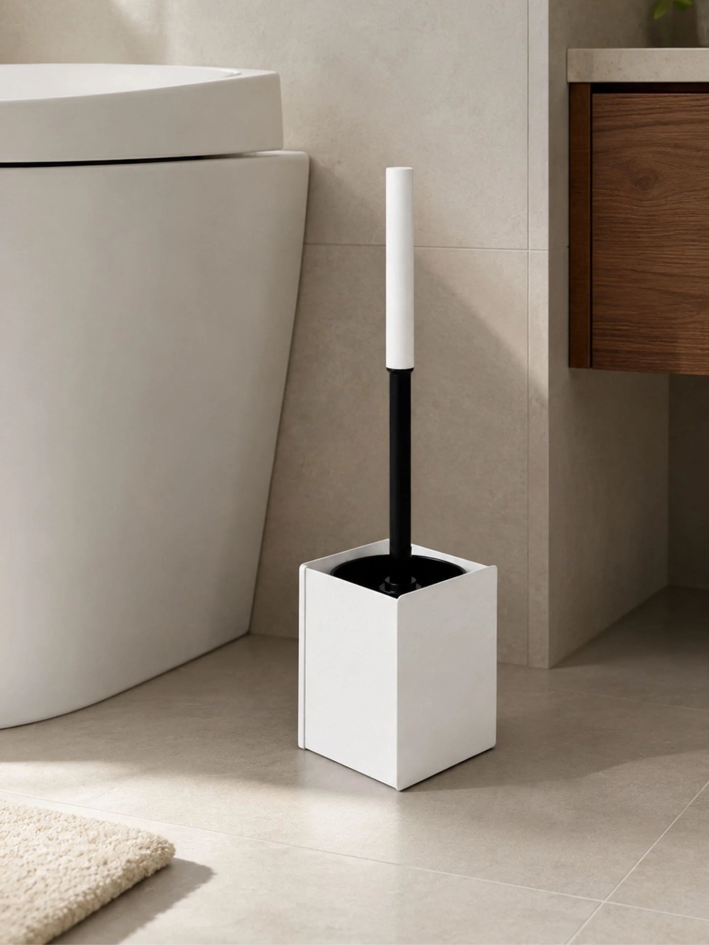 Weiße LOPY Toilettenbürste