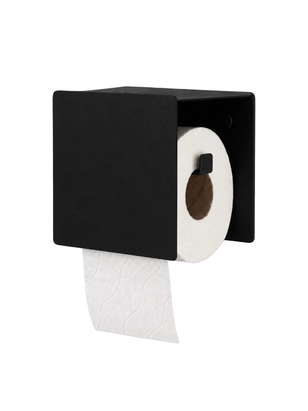 CUBO schwarzer Toilettenpapierhalter mit Ablage – DABSTORY