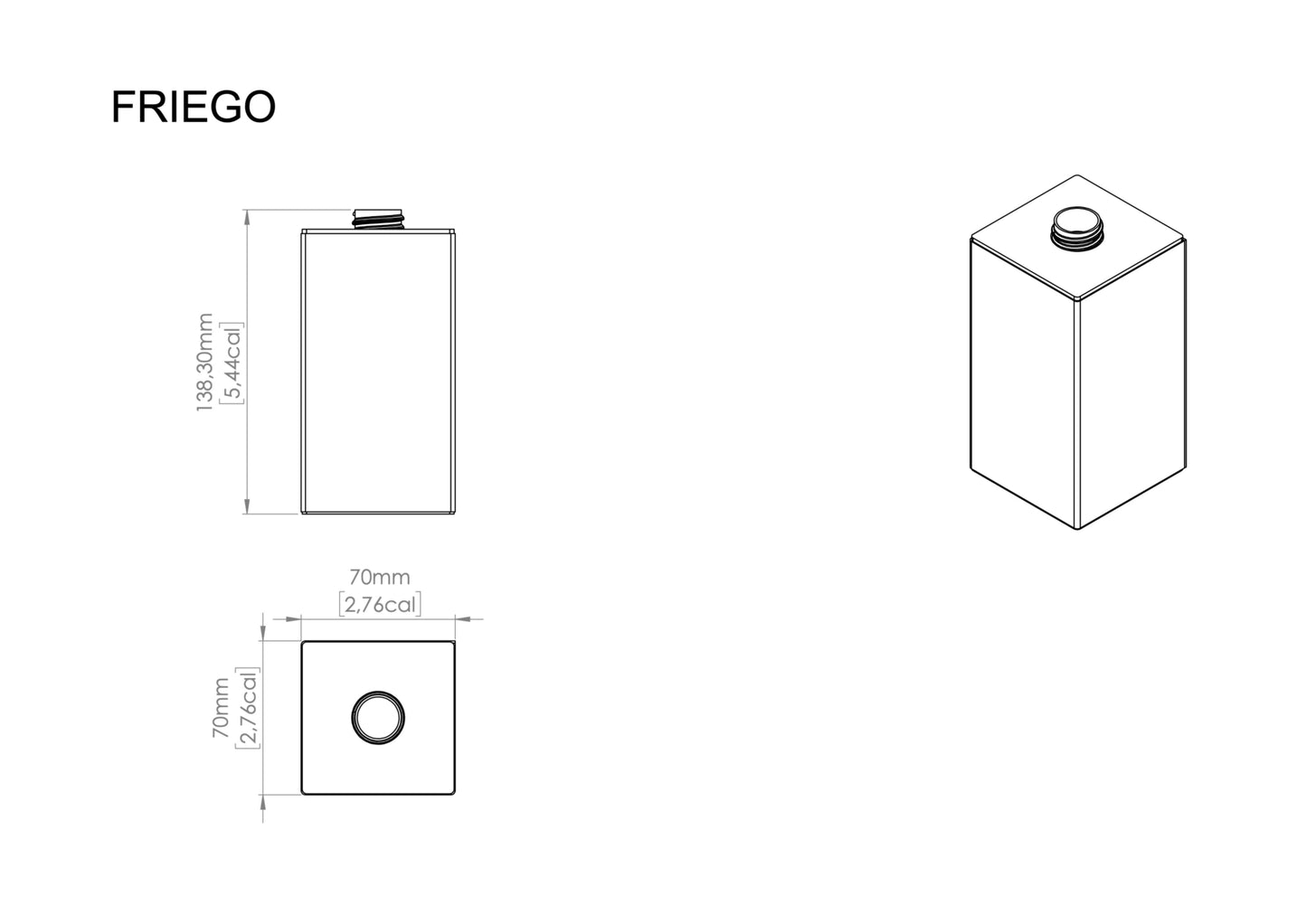 Weißer Seifenspender FRIEGO