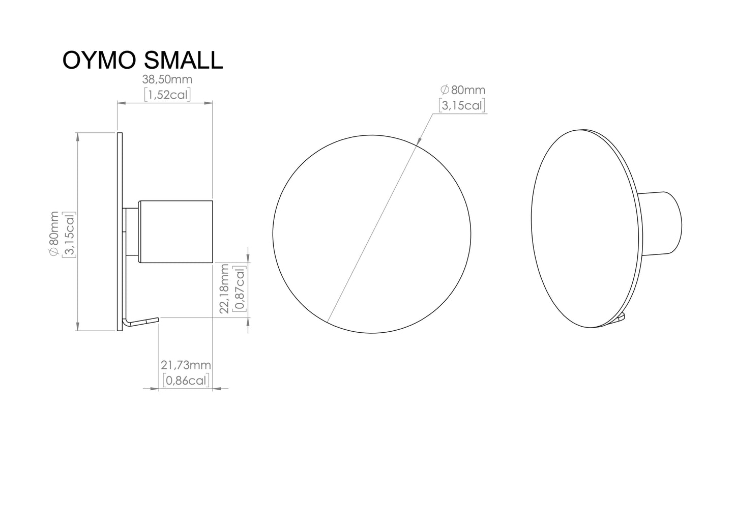 Weißer Verschraubter Handtuchhalter OYMO