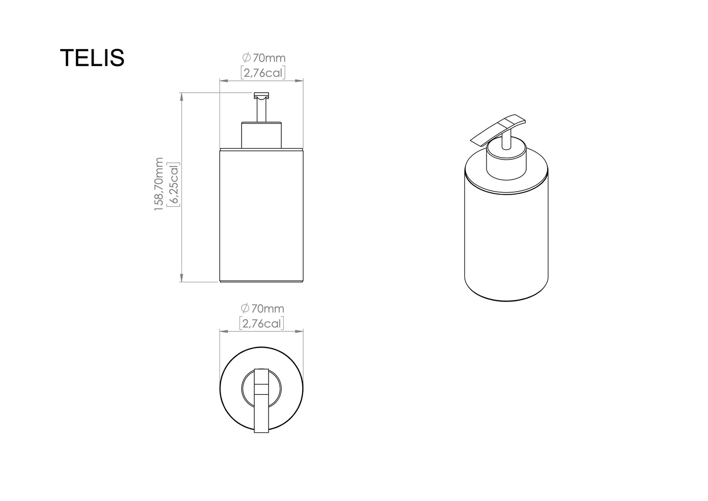 Weißer Seifenspender TELIS