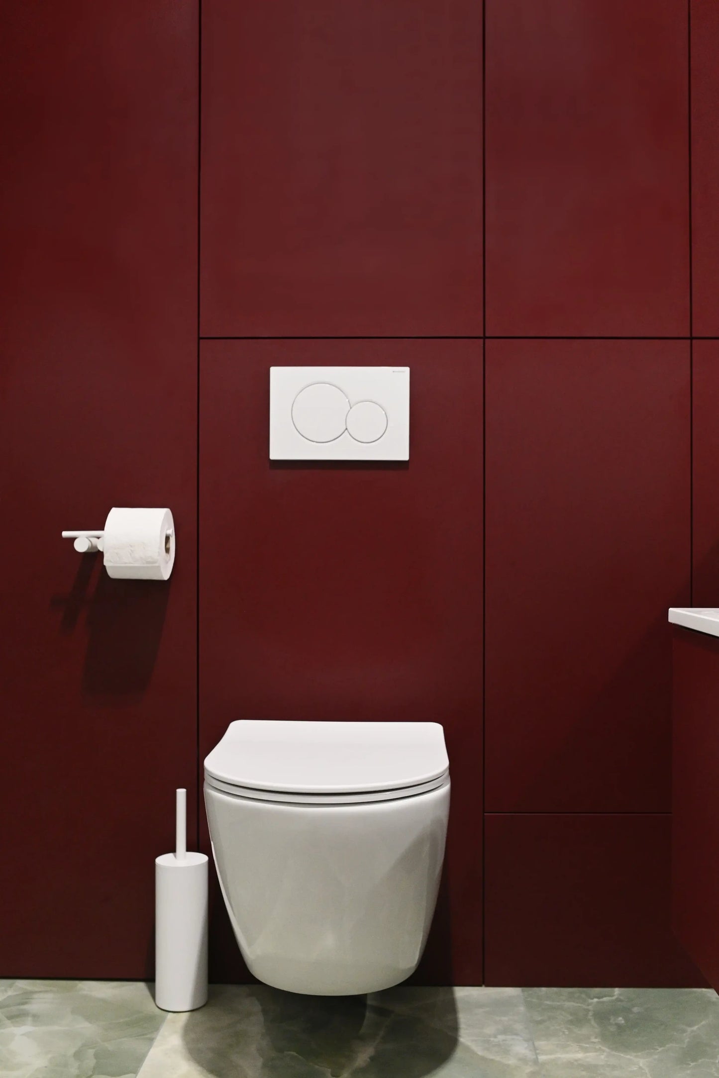 Weißer Toilettenpapierhalter SEREN