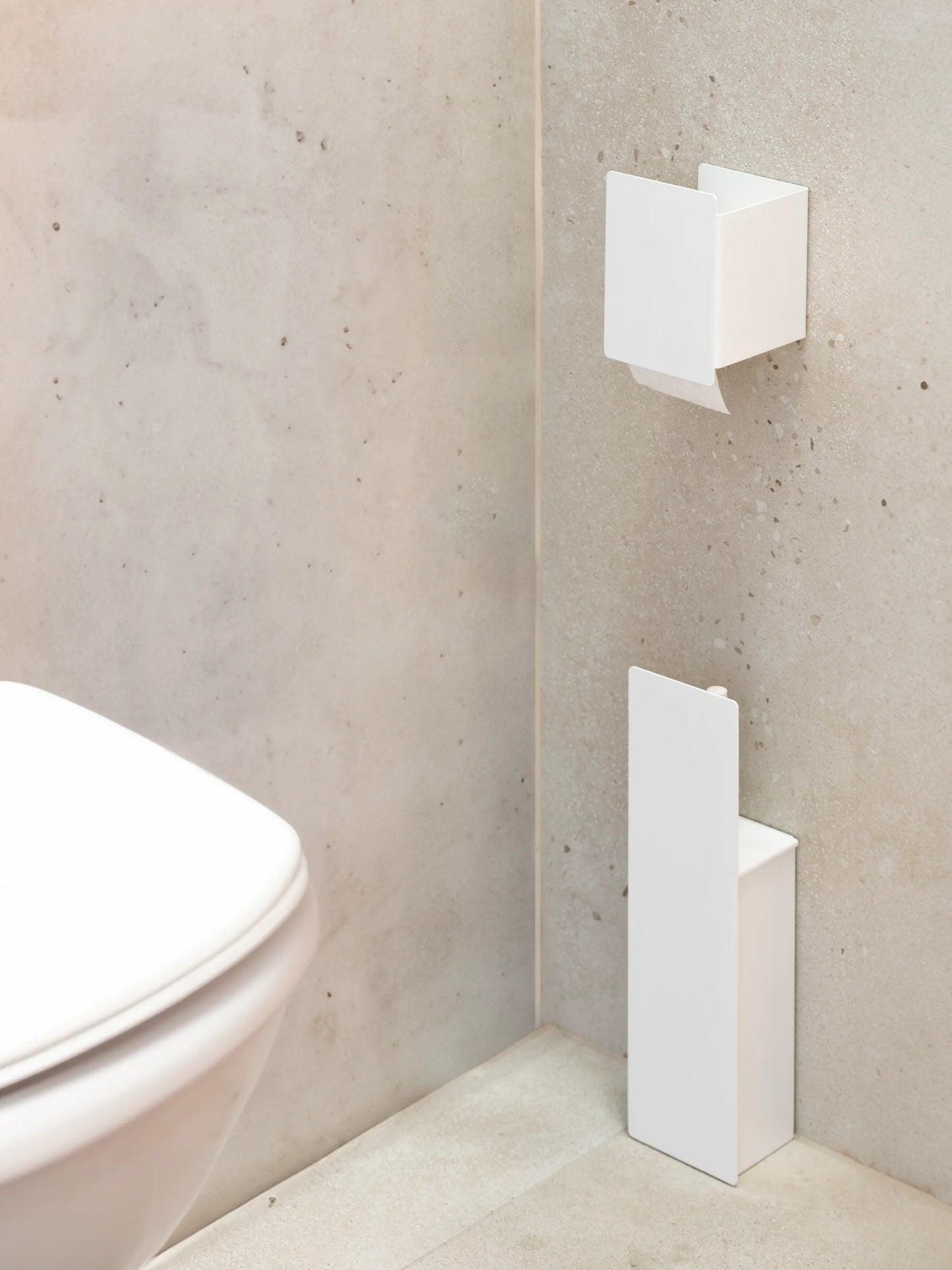 Weiße Toilettenbürste MUORO