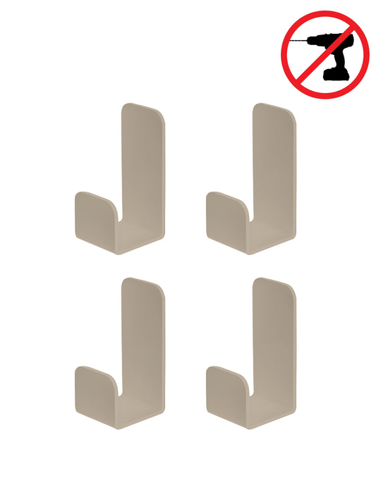 Beiger NUV Badezimmer-Handtuchhaken (4er-Set).