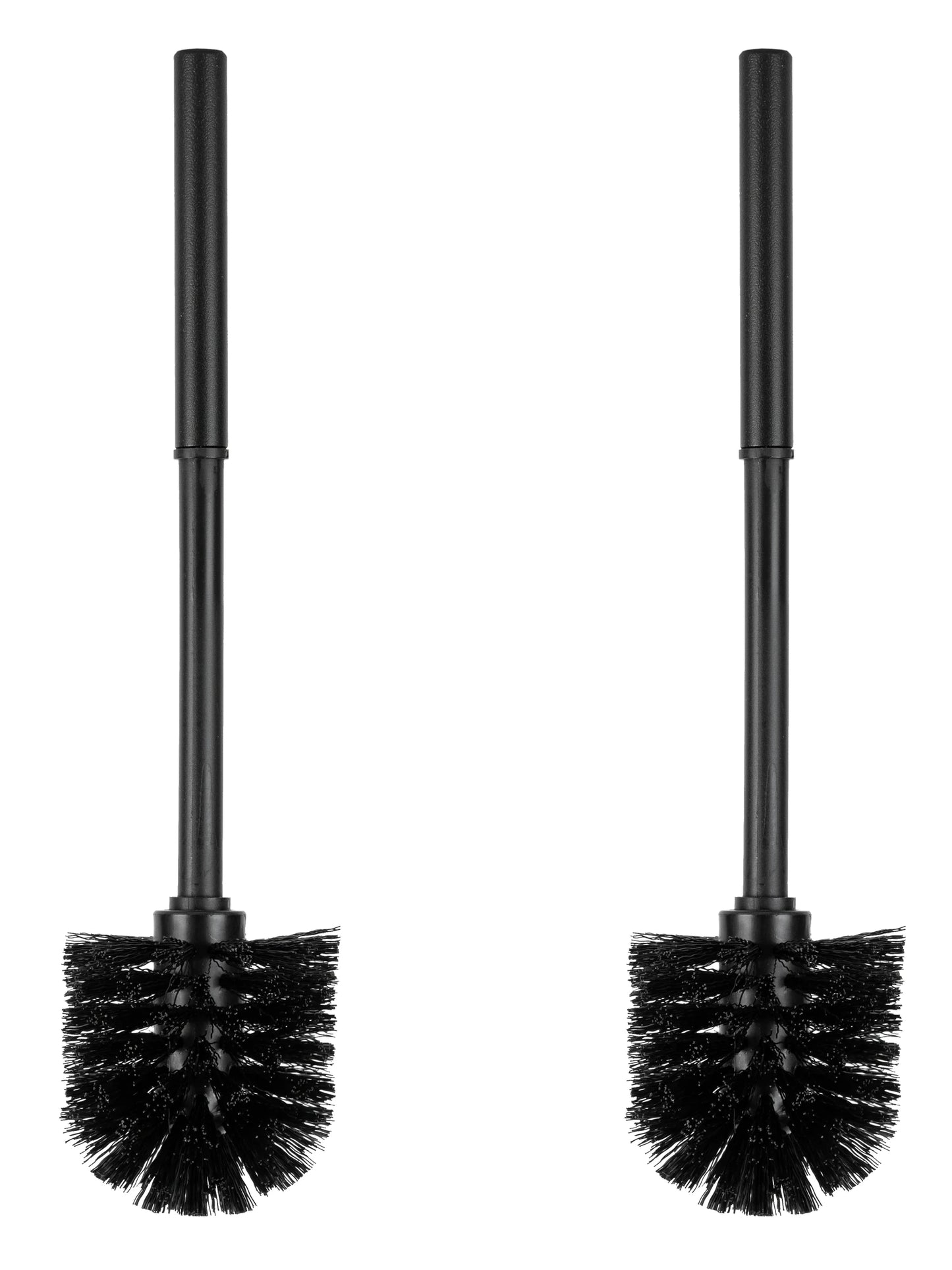 Szchwarzer Toilettenbürstenhalter mit Reinigungskopf (2-er Set)