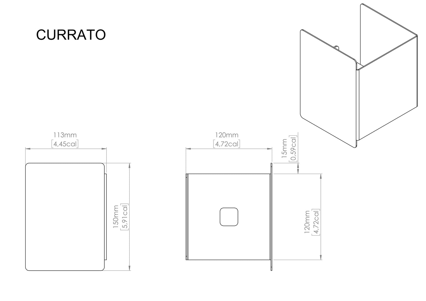 CURRATO weißer Toilettenpapierhalter