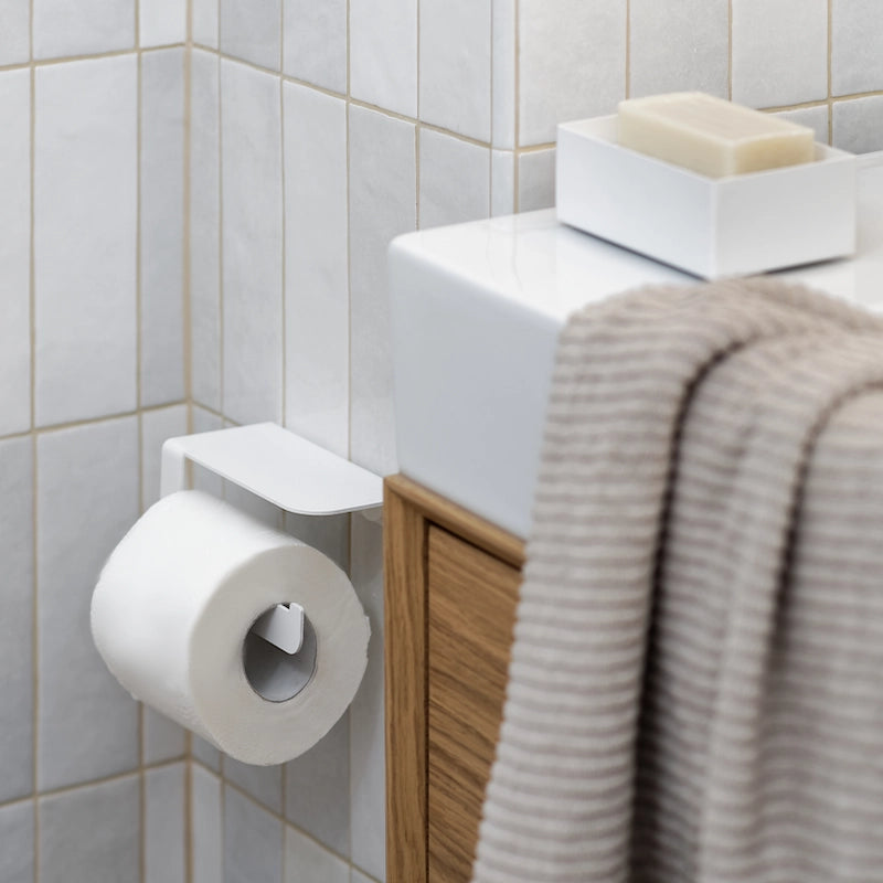 Weißer DIARA Toilettenpapierhalter