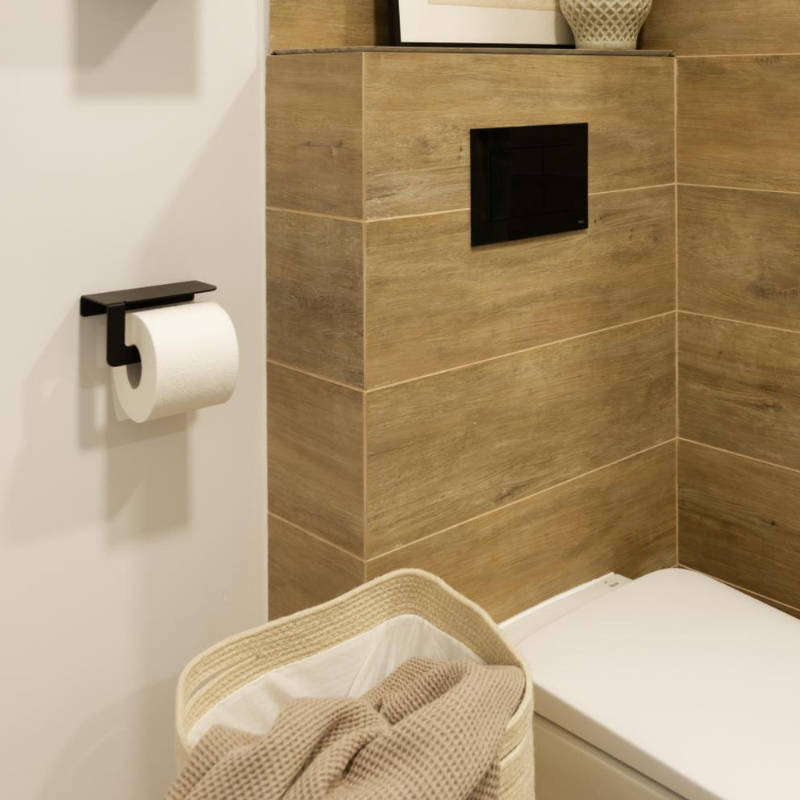 Schwarzer DIARA Toilettenpapierhalter