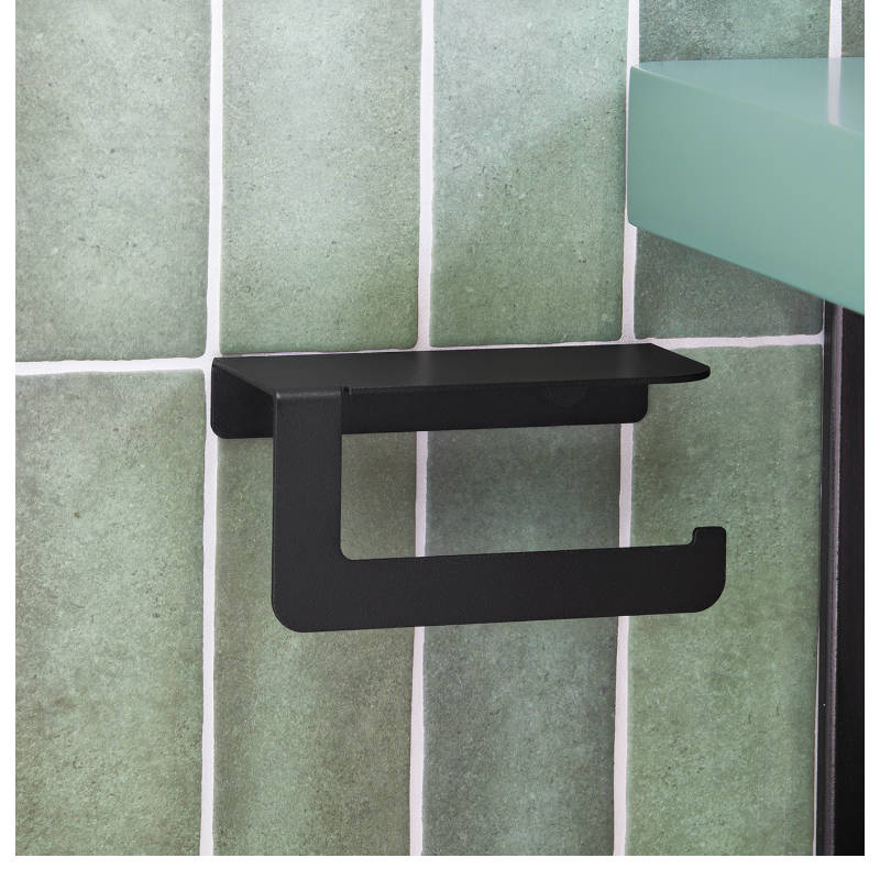 Schwarzer DIARA Toilettenpapierhalter