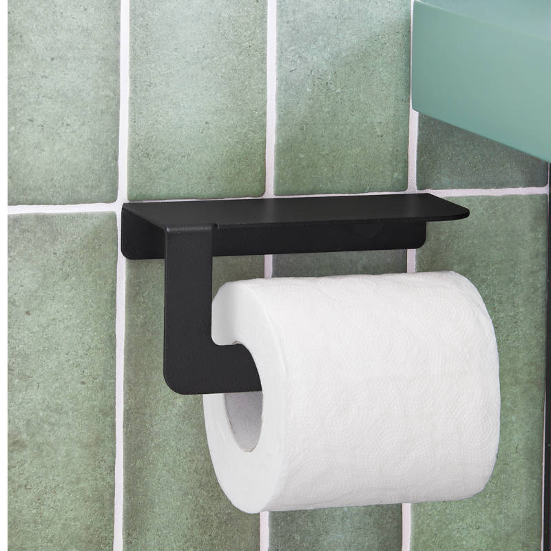 Schwarzer DIARA Toilettenpapierhalter